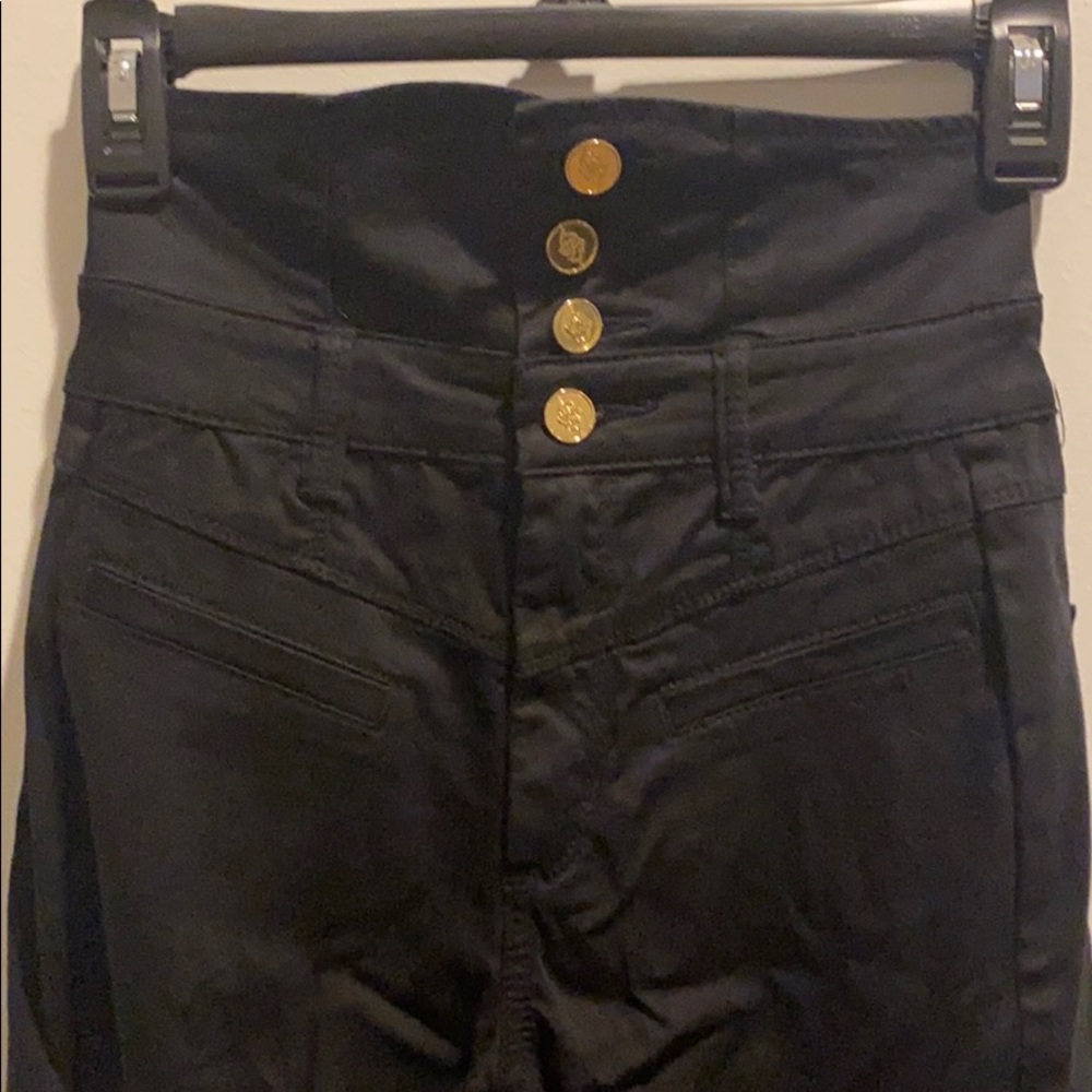Super High Waisted 4 Btn Skinny Pants